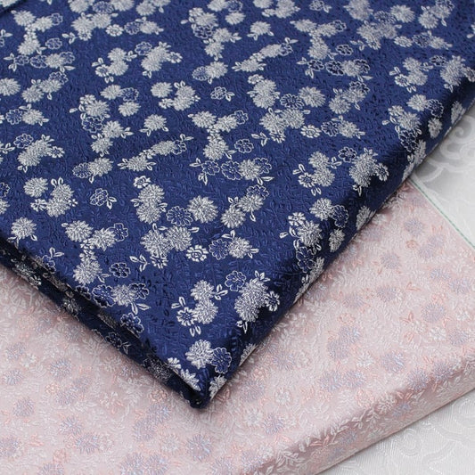 Tissu brocart de soie : motif pivoine, tissu de mariage chinois (vendu au mètre)