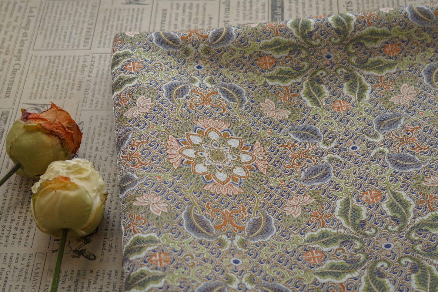 Dunhuang Baoxiang Brocade Fabric: Floral Upholstery, Costume, Drapery