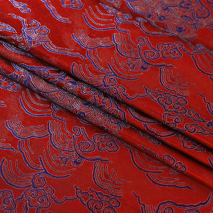 Ocean Waves Silk Rayon Brocade Fabric: Upholstery, Costume, Decor (29.5" Wide)