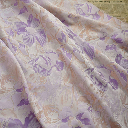 Tissu jacquard à motif floral : Damas rétro palais, 147 cm de large