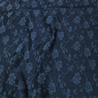 Tissu damassé jacquard en coton à motif floral, 160 cm de large, double face
