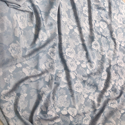 Tissu damassé jacquard à motifs floraux : matériau d'ameublement double face de 150 cm (59 po)
