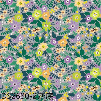 Floral Cotton Fabric: Colorful Small Flower Print, Soft DIY Sewing Material