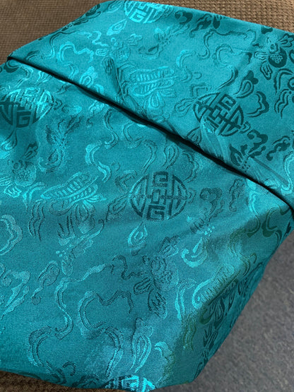 Tissu satin jacquard à motif floral : tissu pour costumes de cosplay chinois antique, largeur 152 cm (60 pouces) - Vendu au mètre