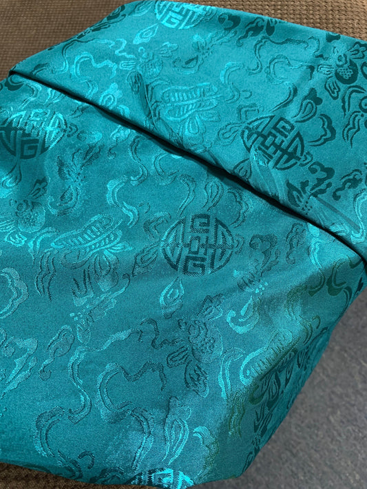 Tissu satin jacquard à motif floral : tissu pour costumes de cosplay chinois antique, largeur 152 cm (60 pouces) - Vendu au mètre