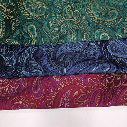 Gold Thread Paisley Jacquard Fabric - 56" Wide Designer Clothing