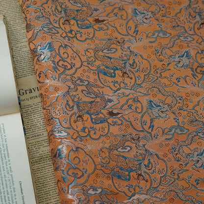 Handmade Silk Brocade Fabric: Chinese Song Dynasty Style, 59" Wide