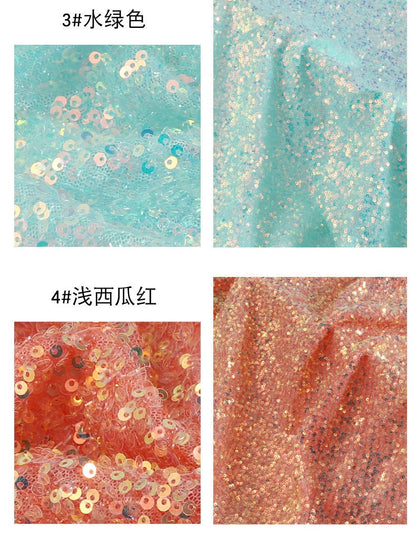 3MM Sequin Symphony Mesh Fabric, 59"W Bridal, Prom, Costume