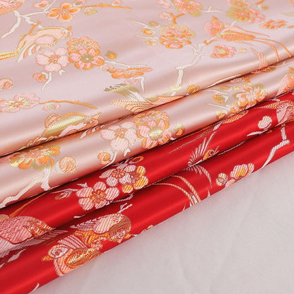 Bird Pattern Rayon Brocade Fabric: 57"W Cheongsam Costume Material