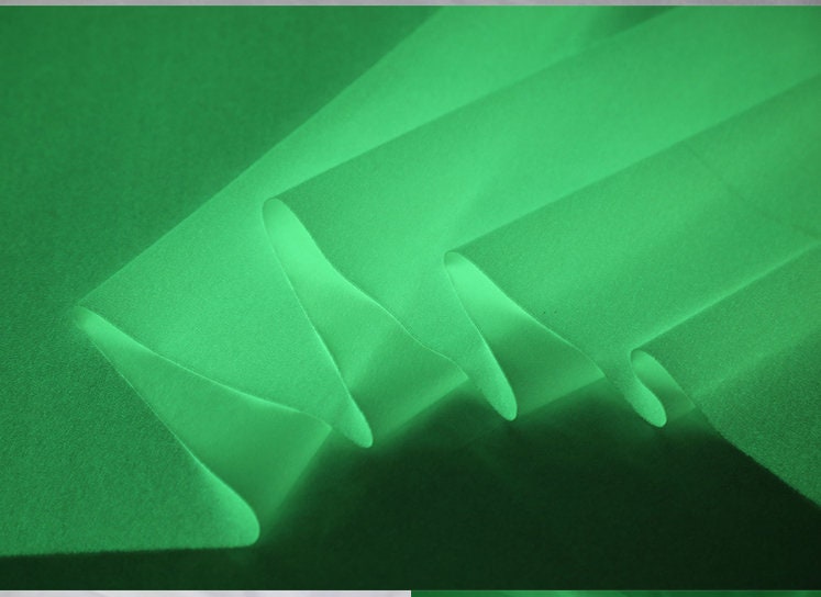 Midnight Green Luminous Fabric: Waterproof Retro-Reflective Polyester (59"W)