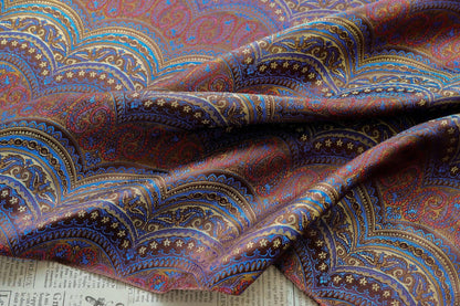 European Artistic Paisley Jacquard Fabric ��� Luxury Upholstery & Fashion Texti"Wide