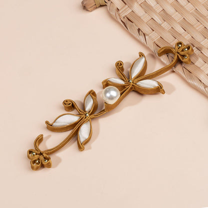Handmade Chinese Knot Frog Buttons: Pearl Bead Cheongsam Closure