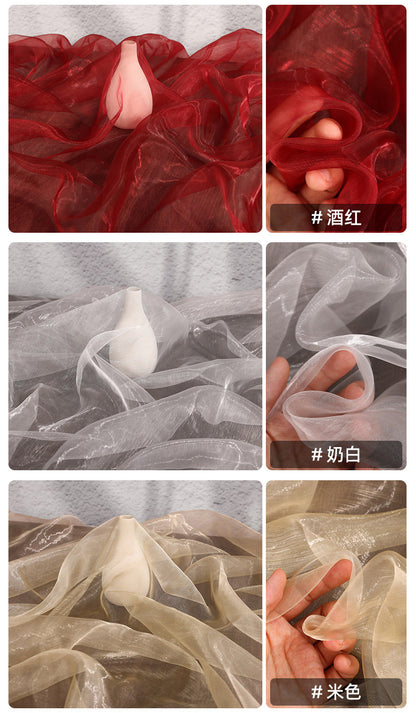 59"W Sheer Organza Fabric: Wedding, Doll Costume, Sewing - By The Meter