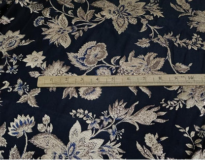 Retro Palace Jacquard Fabric: 55"W Damask Floral Upholstery Fabric