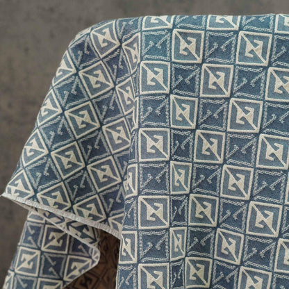 Jacquard Denim Fabric: Vintage 3D Pattern, Upholstery Sewing Material (56" Wide)