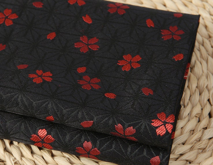 Brocade Fabric: Star Flower Damask, Japanese Wedding Fabric