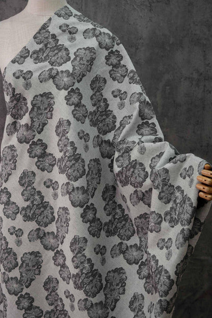 Floral Japanese Cotton Fabric: Soft Kimono Upholstery Drapery (55"W)