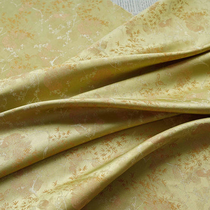Bamboo Leaf Floral Brocade Fabric ��� Watercolor Jacqua" Wide