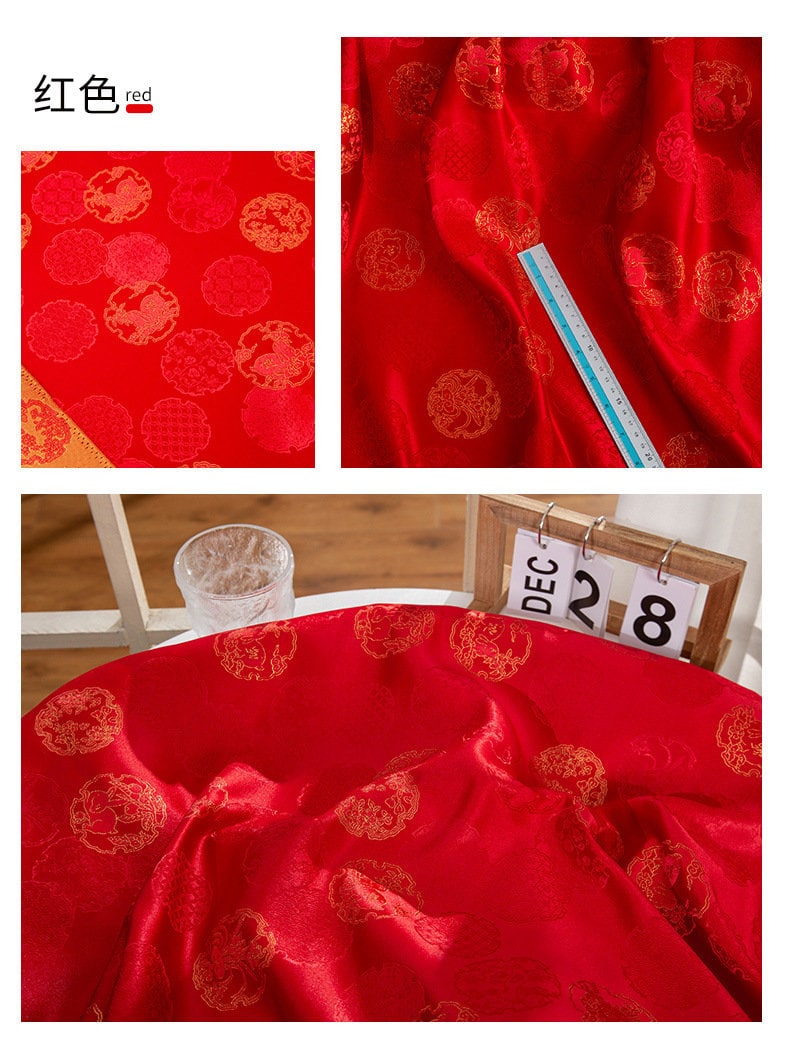 Nishijin Brocade Fabric: Japanese Gold Thread Upholstery, Costume, Decor (59"W)