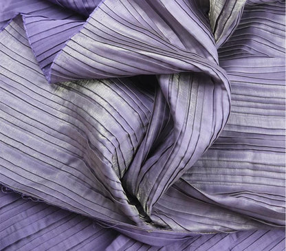 Gilt Pleated Fabric: Hard Yarn Designer Material, 55" Wide