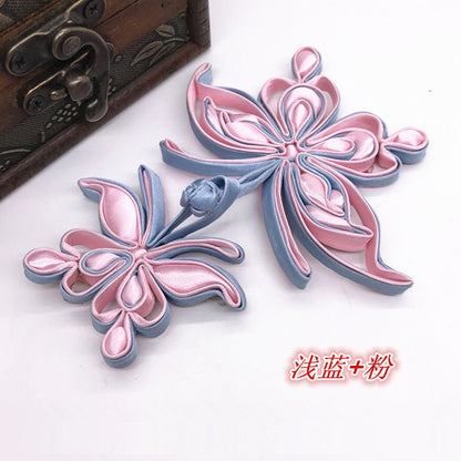 Boutons en satin à nœud papillon : attaches décoratives pour cheongsam