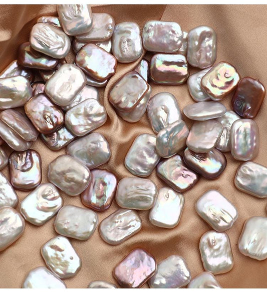Perles carrées baroques en perles : Création de bijoux DIY à haute brillance