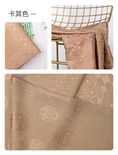 Floral Silk Brocade Fabric: 59" Wide Jacquard Damask - By The Meter