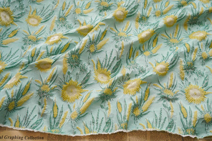 Floral Jacquard Fabric: 3D Texture Oil Painting Style (51"W)