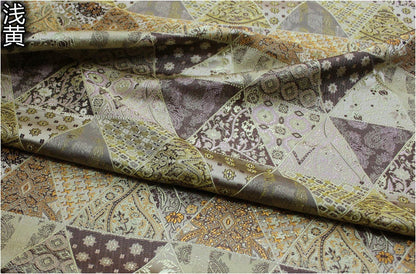 Tissu patchwork brocart : jacquard damassé en soie et rayonne, tissu pour costumes, décoration intérieure, au mètre