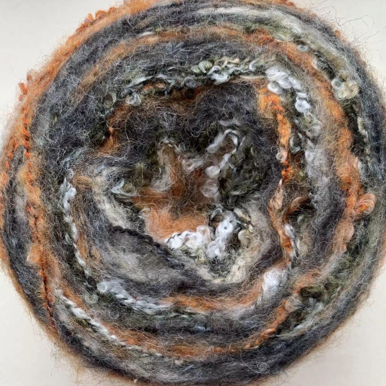 Hand-Dyed Rainbow Mohair Yarn: Gradient Ombre Knitting Wool