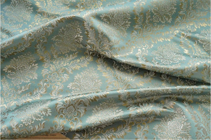 Gold Thread Brocade Jacquard Damask Fabric - Retro Palace Style