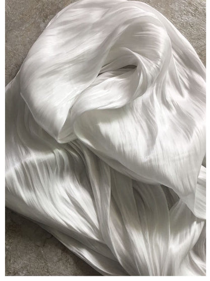 Tissu organza nacré : tissu soyeux pour robes de créateurs, largeur 150 cm (au mètre)