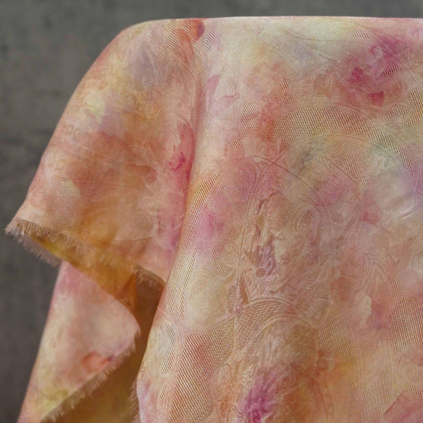 Tea Silk Satin Rayon Fabric: Digital Print, 54" Wide