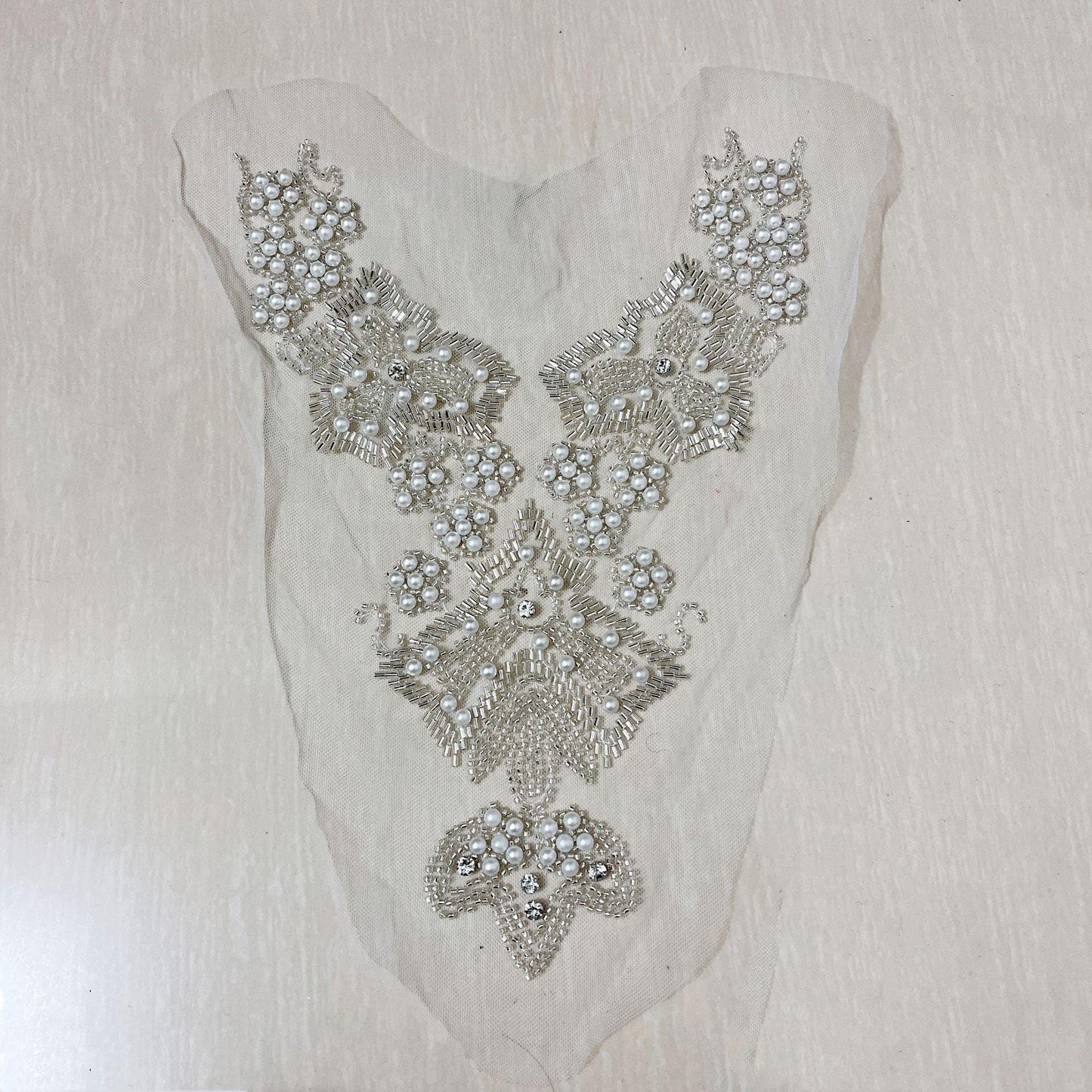 Embroidered Lace Trim: Beaded Sequins, Bridal Wedding Dress Accessory
