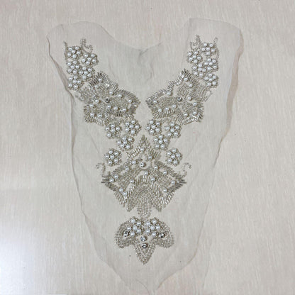 Embroidered Lace Trim: Beaded Sequins, Bridal Wedding Dress Accessory
