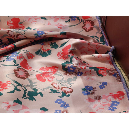 Morning Glory Jacquard Fabric: Pink Japanese Style Floral, 57" Wide - Poppylollipop