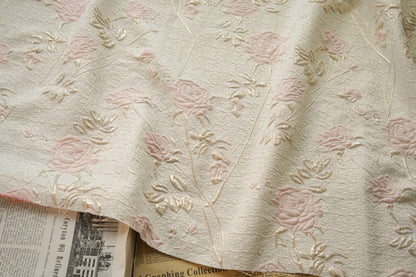 Gold Thread Peony Jacquard Fabric: 55" Wide Designer Upholstery