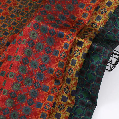 Asian Totem Tea Silk Satin Fabric - 59" Wide - Costume & Decor
