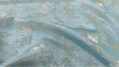 Mongolian Bada Fabric: Tibetan Caisson Pattern, 55"W Polyester