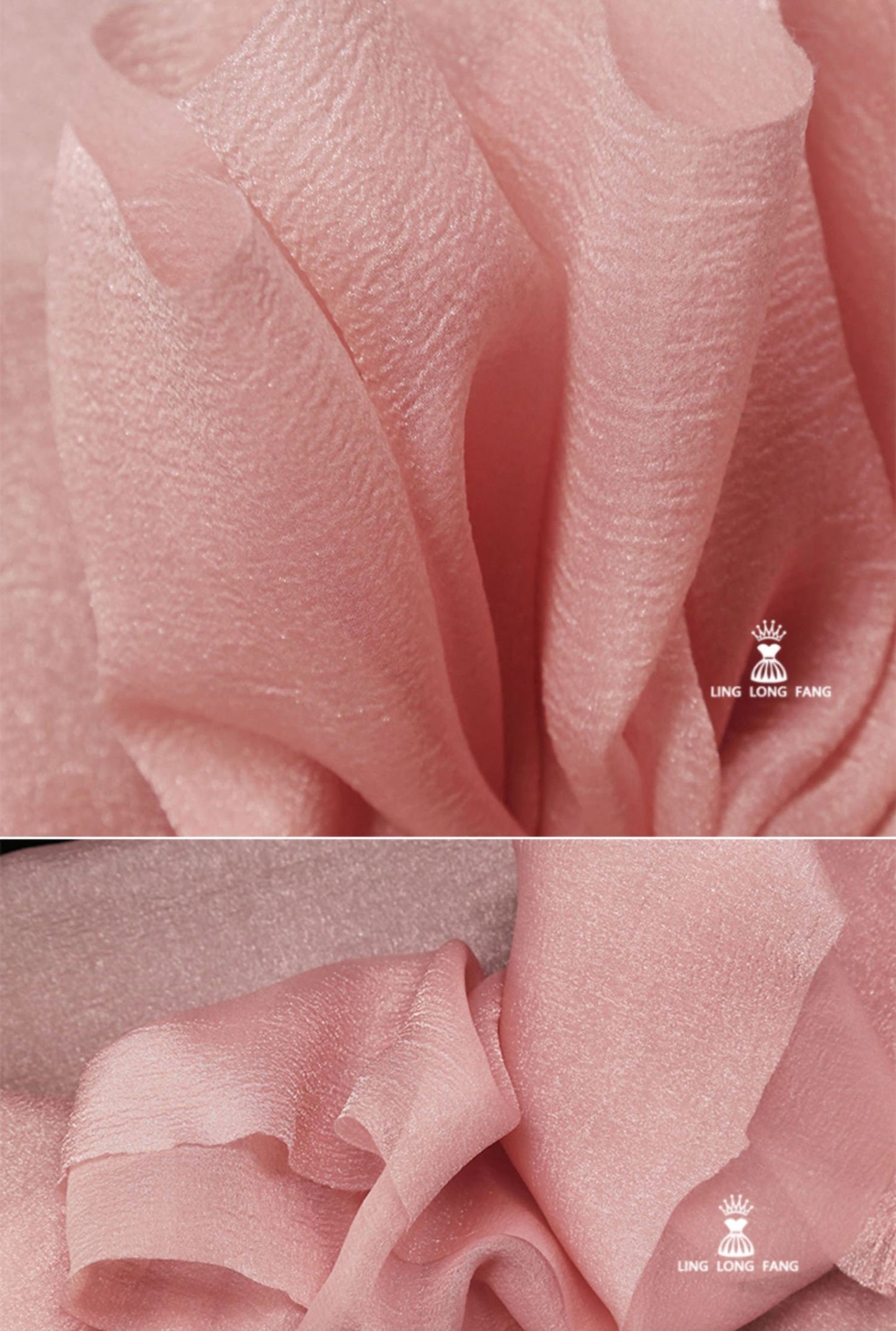 Pearlescent Organza Seersucker Fabric: 59" Wide Cotton-Polyester
