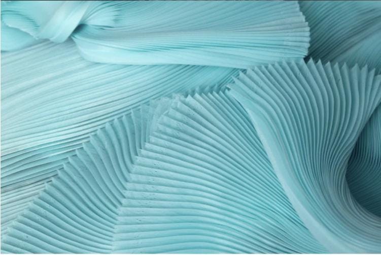 Tissu mousseline plissé : texture pressée à la main, largeur 142 cm, 9 couleurs