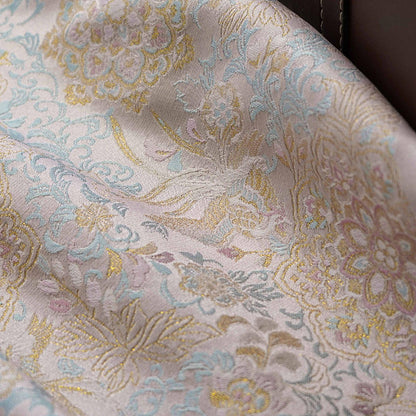 Tissu brocart Phoenix à fils d'or : Jacquard style chinois (140 cm)