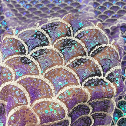 Gradient Sequin Mesh Fabric ��� Sparkling Embroidery for Co