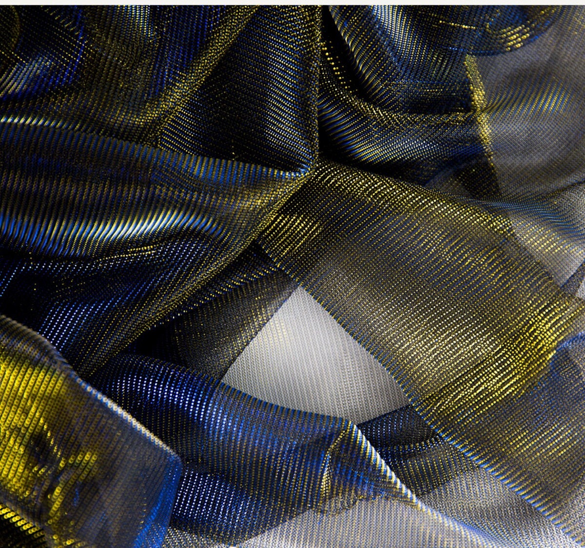 Gradient Hollow Mesh Fabric, Laser Illusion Polyester, Costume, Decor