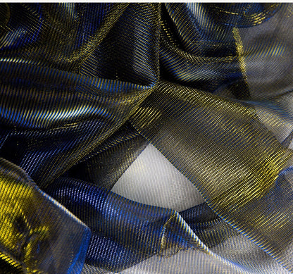 Gradient Hollow Mesh Fabric, Laser Illusion Polyester, Costume, Decor