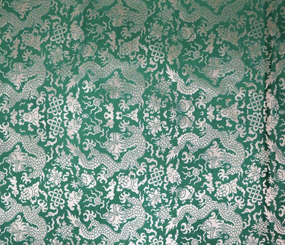Tissu brocart de soie à motif de dragon chinois : pour costumes et ameublement, 74 cm de large