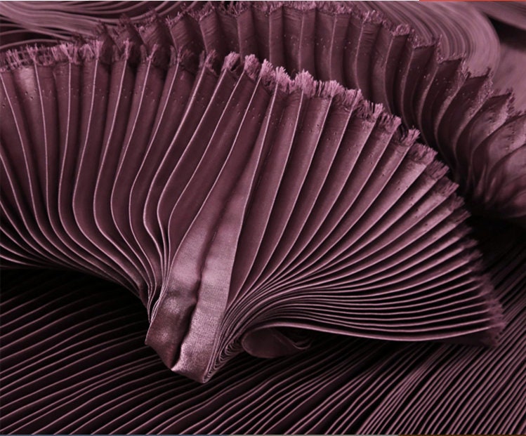 Pleated Organza Fabric: Soft Yarn, Stiff Texture, 59" Wide