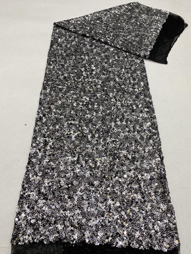Tissu brodé à sequins, 127 cm de large, pour robe orientale