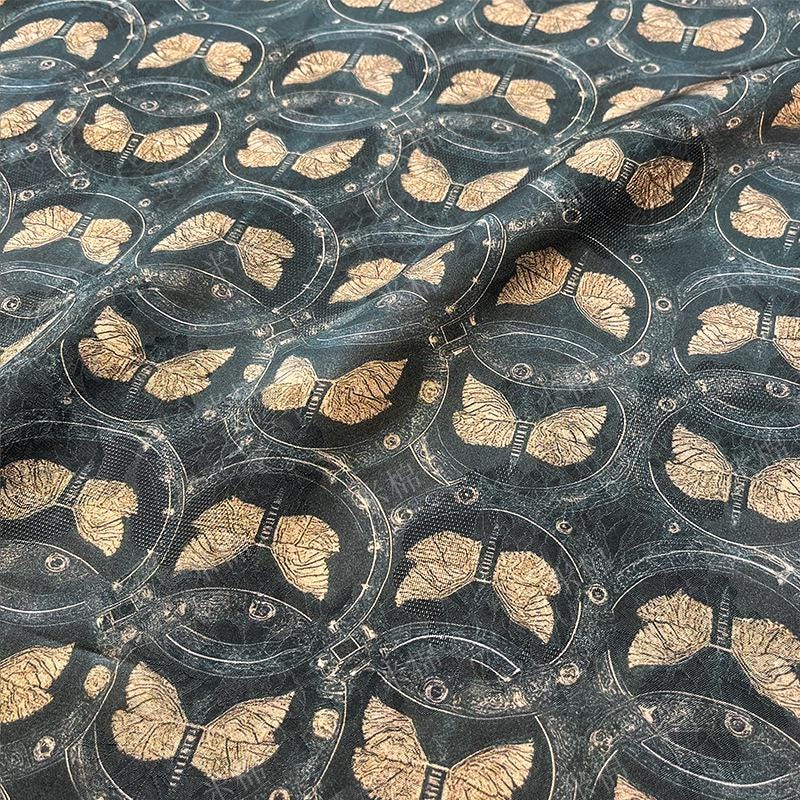 Elegant Vintage Butterfly Rayon Jacquard Cloud Brocade Fabric, 59" Wide