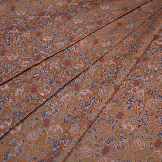 Tissu brocart Song de 150 cm de large : motif Huit Trésors Ganoderma Lucidum